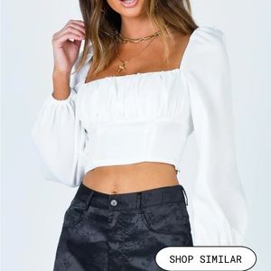Princess Polly white crop top